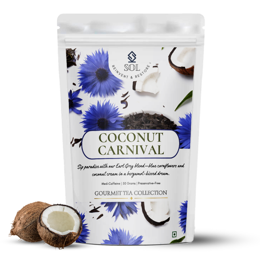 Coconut Carnival - Assam Earl Grey Tea With Coconut & Blue Cornflower