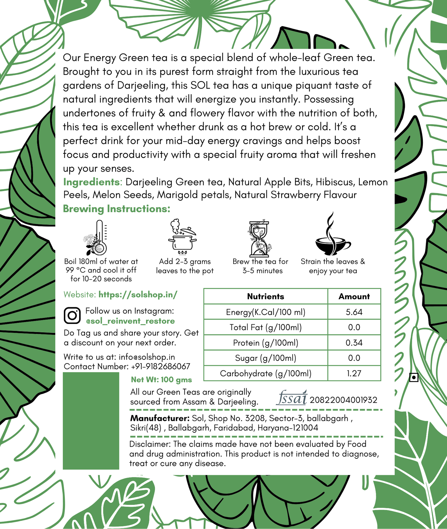 ENERGY GREEN TEA