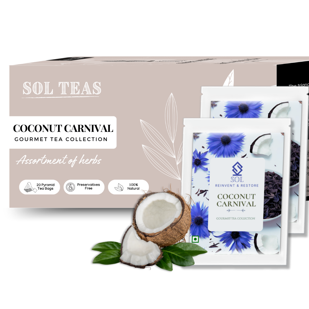 Coconut Carnival - Assam Earl Grey Tea With Coconut & Blue Cornflower